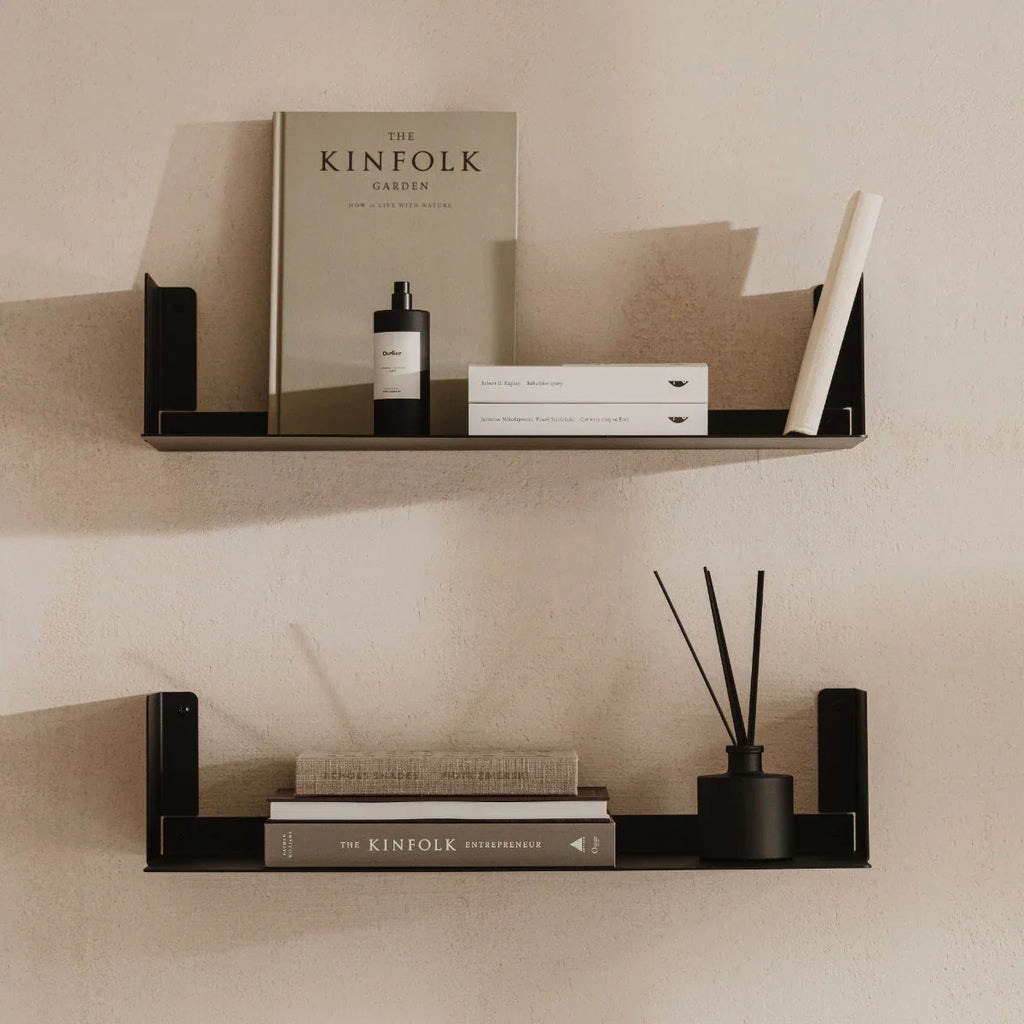 Estantería de pared metálica Bergamo – repisa flotante para libros-0