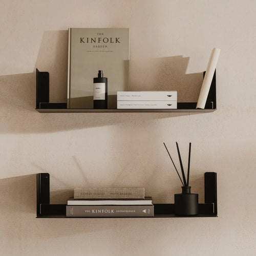 Estantería de pared metálica Bergamo – repisa flotante para libros-0