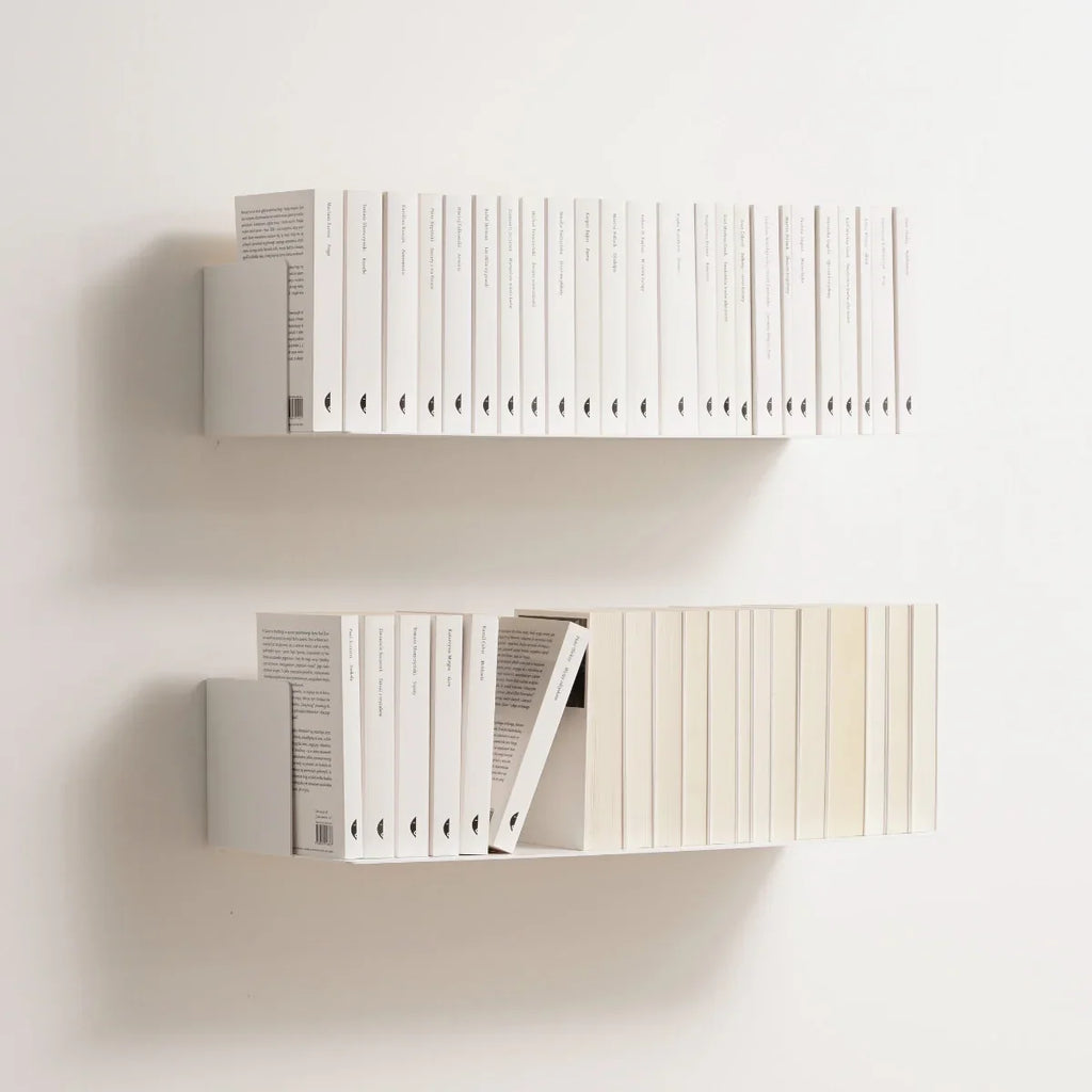 Estantería de pared metálica Bergamo – repisa flotante para libros-4