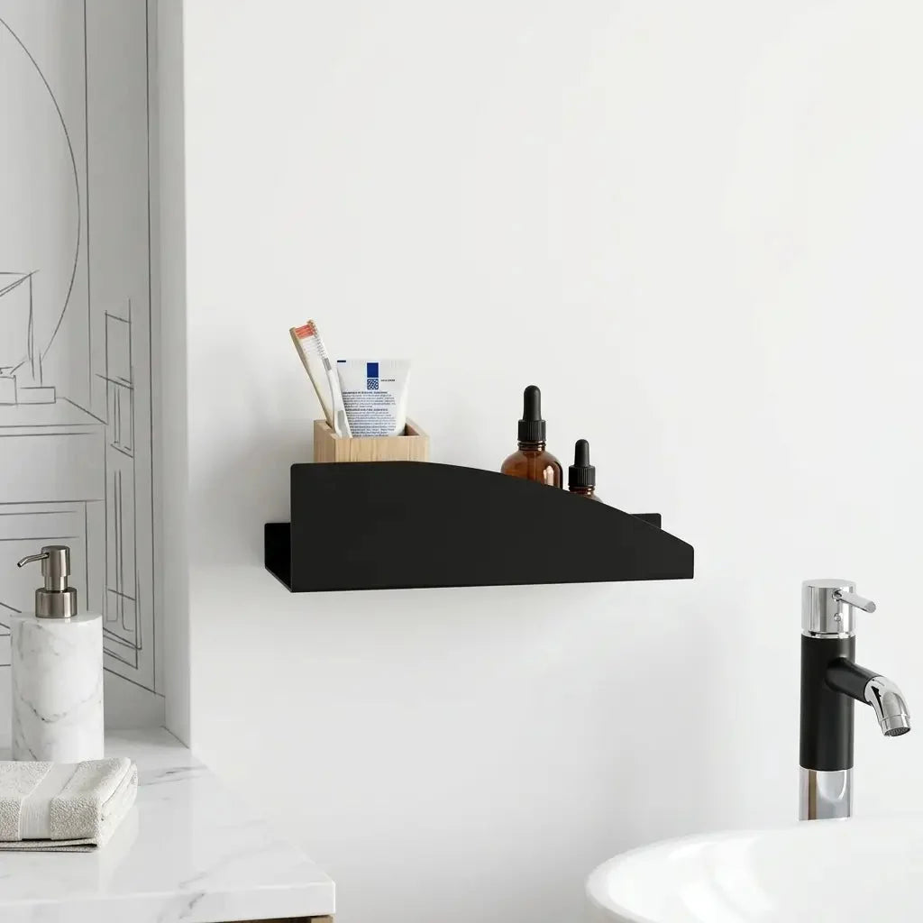 Estantería de pared metálica Torino – repisa flotante mediana-3