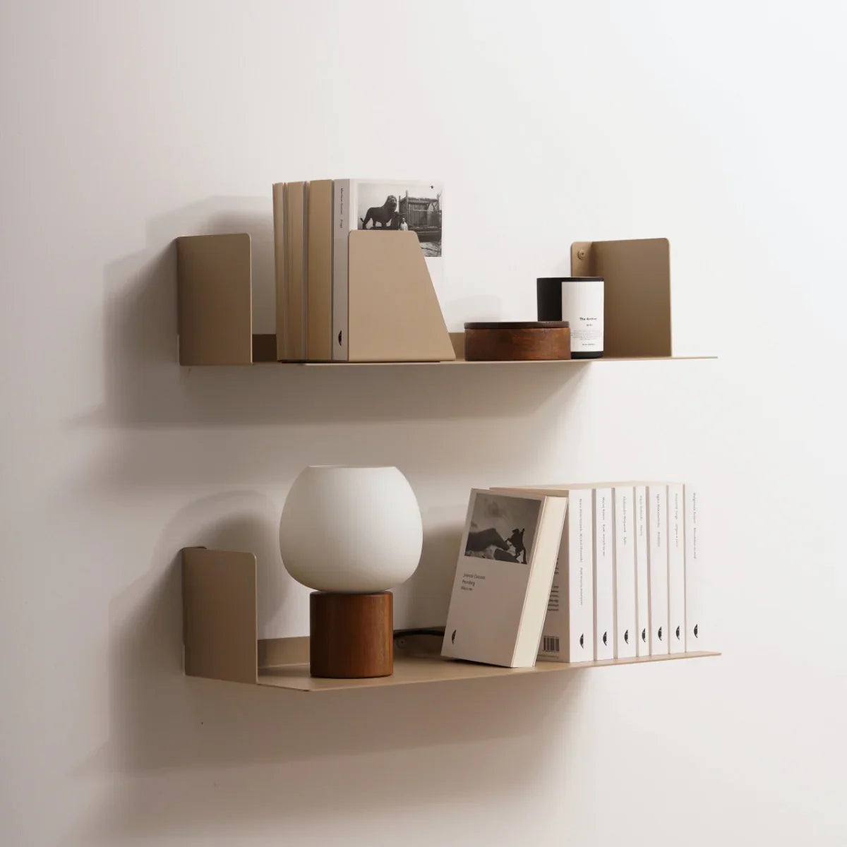 Estantería de pared metálica Bergamo – repisa flotante para libros-2